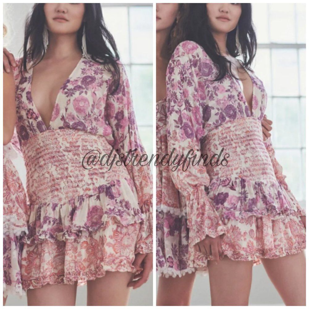 Hemant & Nandita Suki Ruffled Short Dress Large - Picture 3 of 14